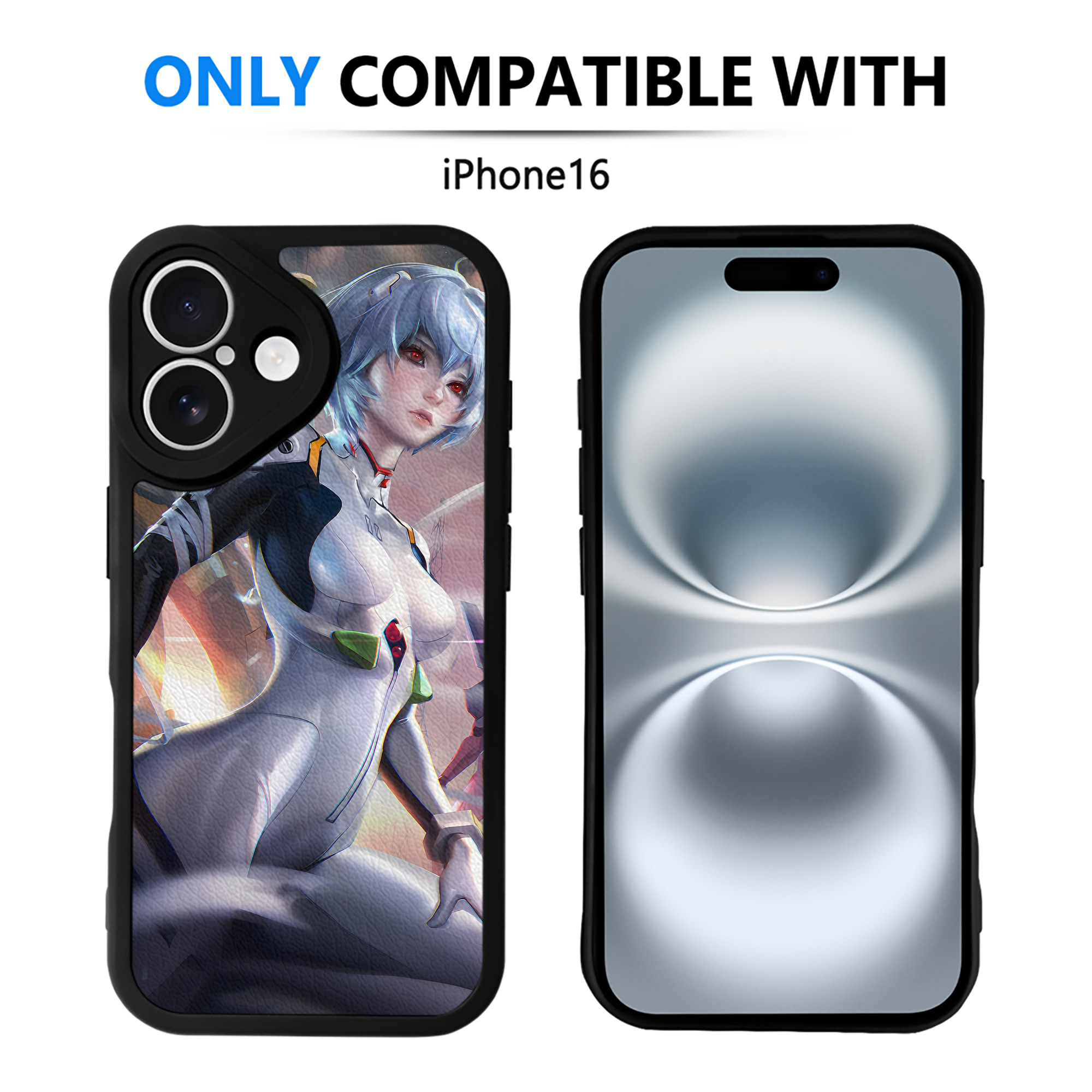 （画像用） EVA 新世紀エヴァンゲリオン 【iPhone 16シリーズ対応】シリコンスマホケース（レザー調） 材質：シリコン